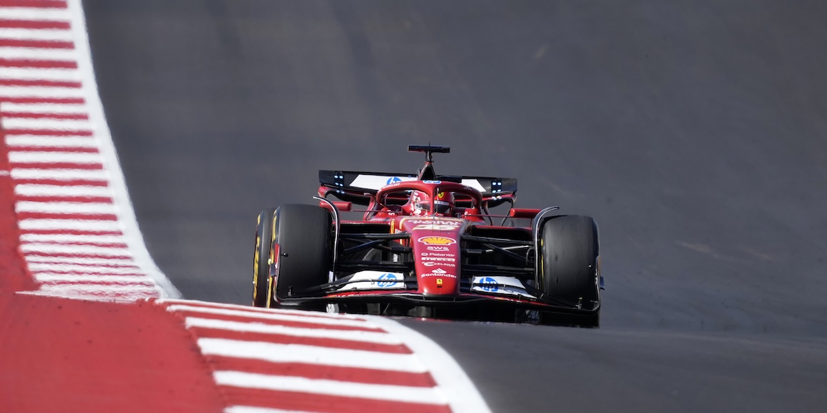 Charles Leclerc durante il Gran Premio, 20 ottobre 2024 (AP Photo/ Eric Gay)