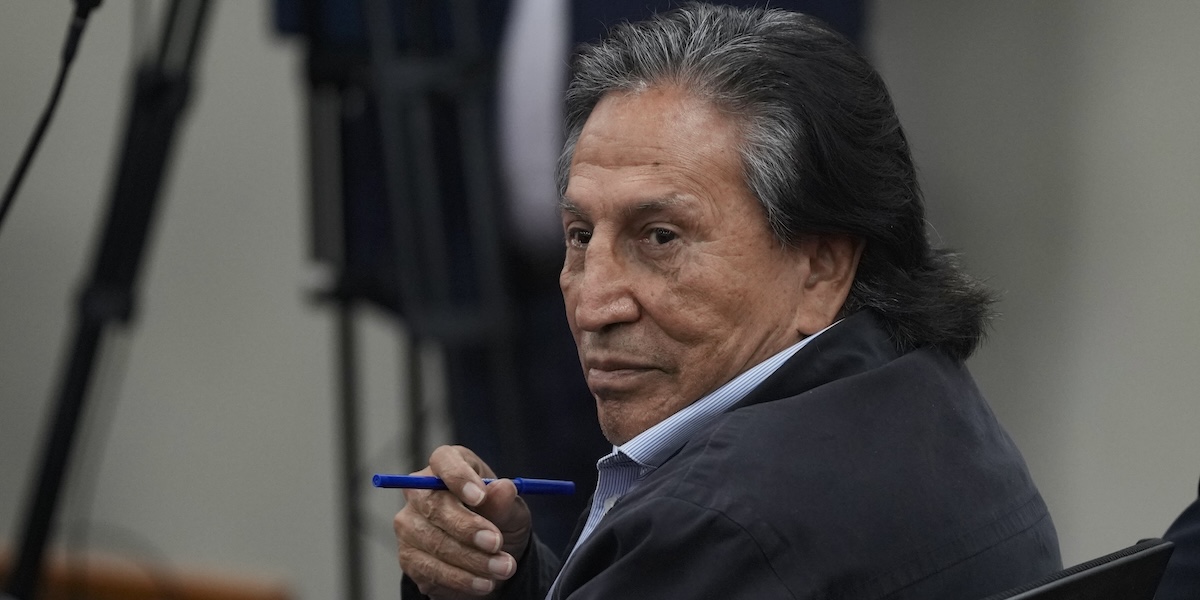 Alejandro Toledo in tribunale (AP Photo/Guadalupe Pardo)