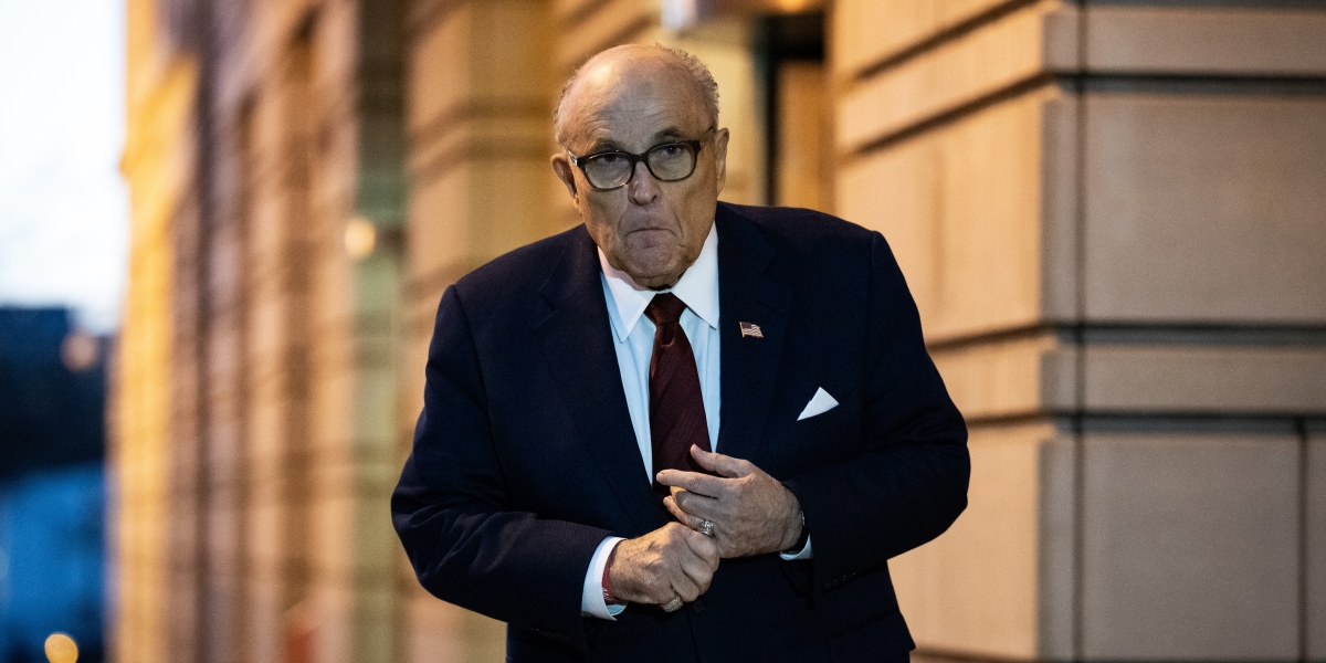 Rudy Giuliani l'11 dicembre 2023 (Drew Angerer/Getty Images)