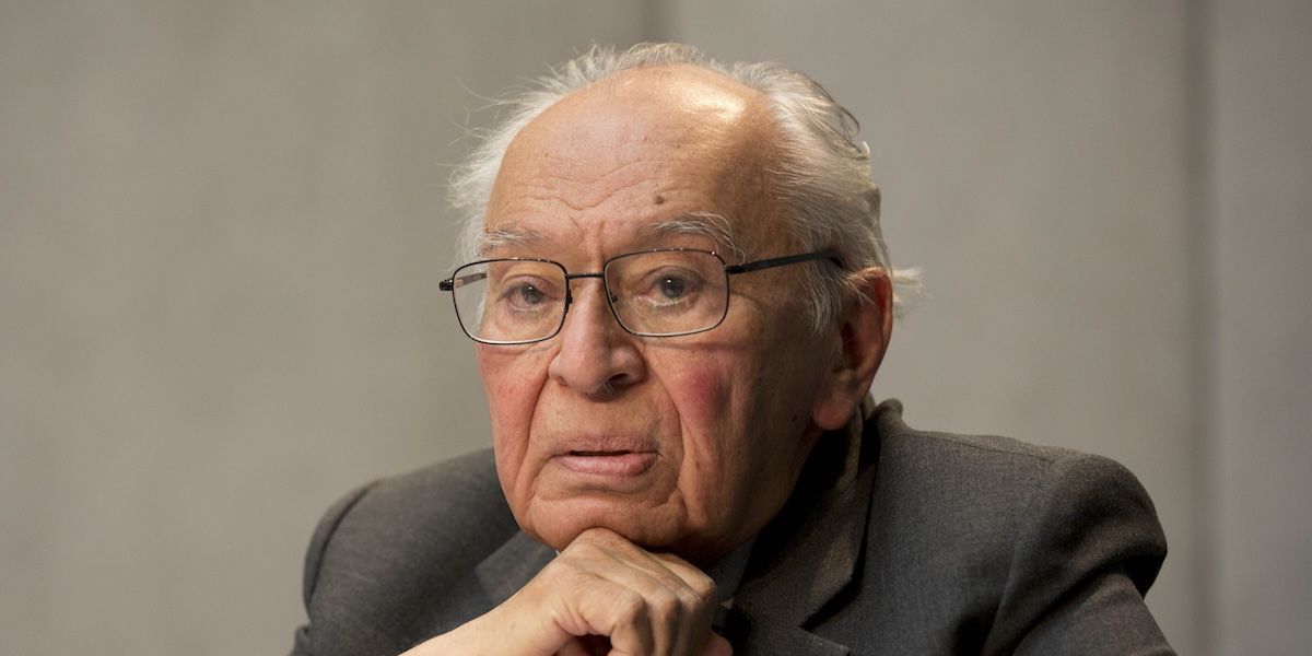 Gustavo Gutiérrez,12 maggio 2015 (AP Photo/Alessandra Tarantino)