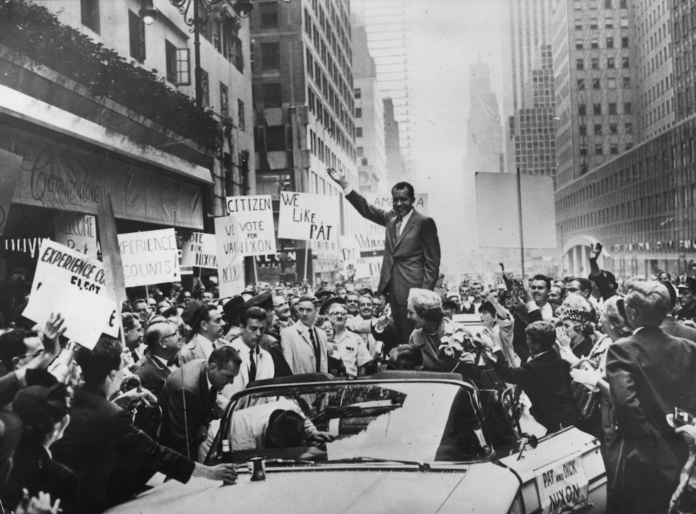 Richard Nixon durante la campagna elettorale del 1960