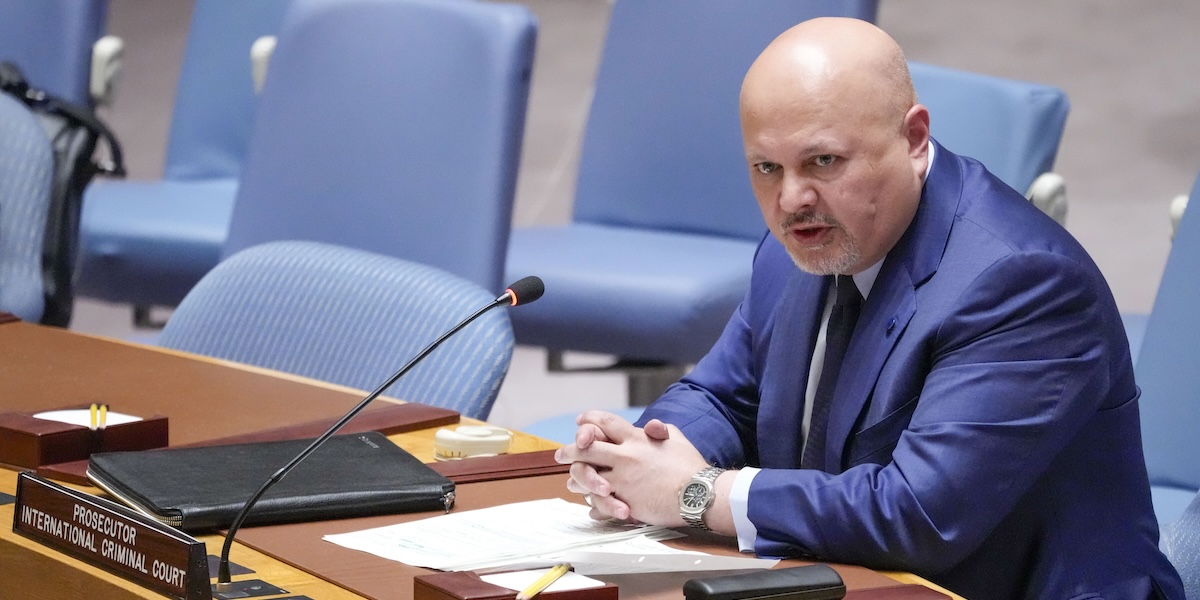 Karim Khan, procuratore capo della Corte penale internazionale, nel 2023 (AP Photo/Mary Altaffer)