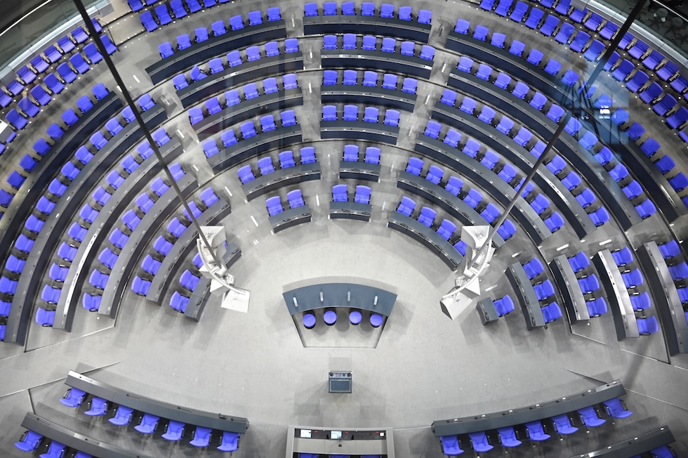 L'interno del Bundestag a Berlino, il 12 novembre 