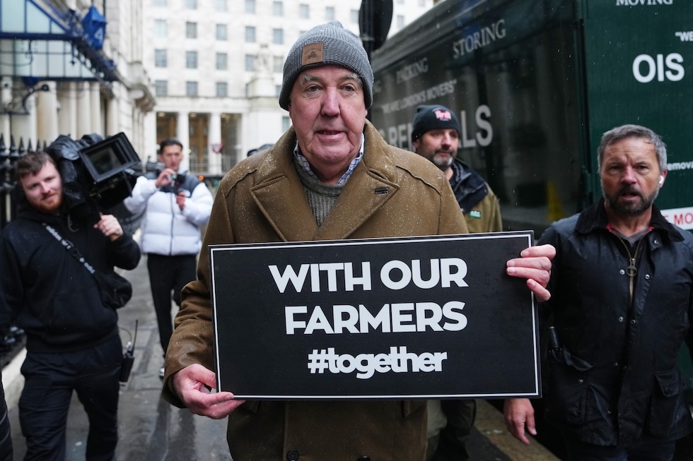 Jeremy Clarkson alla protesta del 19 novembre a Londr