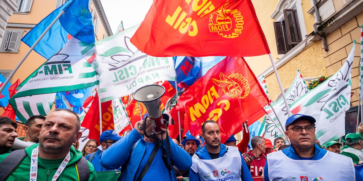 Lo sciopero dei lavoratori del settore dell'auto, lo scorso ottobre