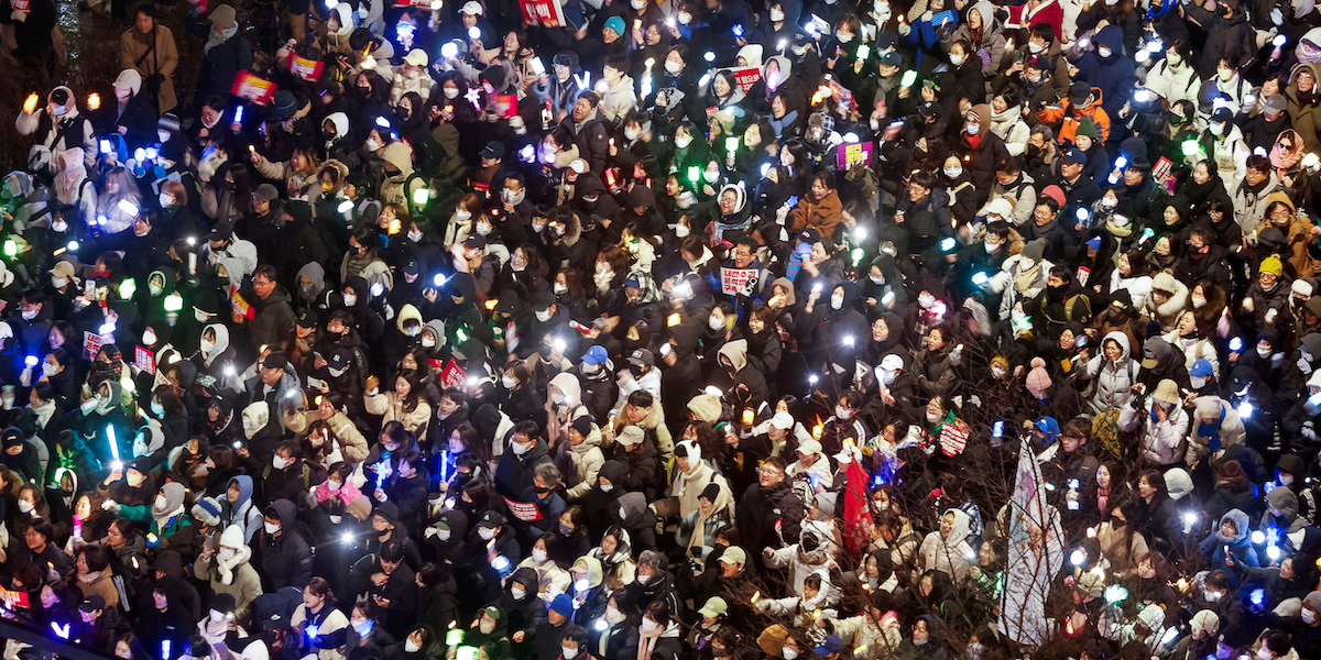 Seul, sabato 7 dicembre (REUTERS/Kim Soo-hyeon)