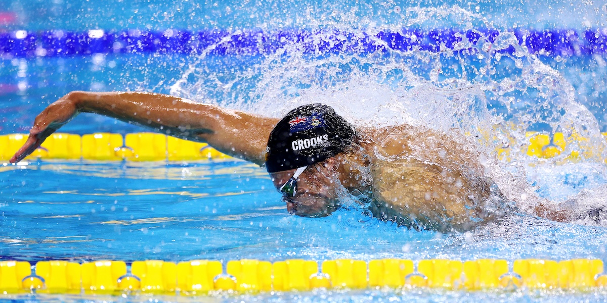 Crooks durante la gara (Dean Mouhtaropoulos/Getty Images)