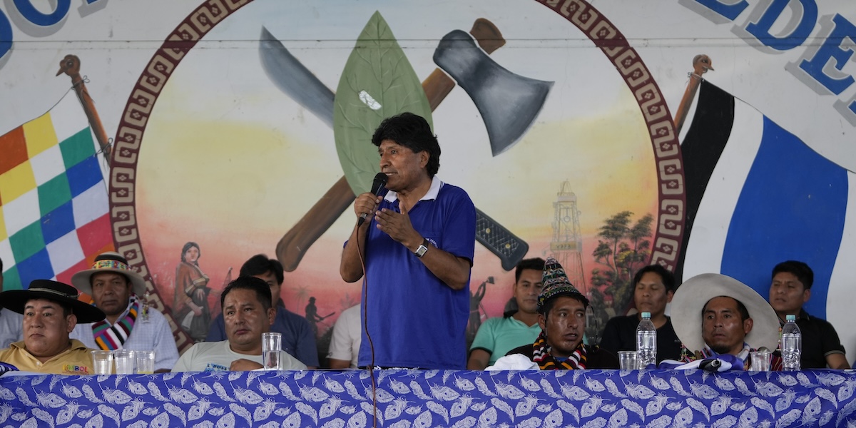 Evo Morales durante un comizio a novembre (AP Photo/Juan Karita)