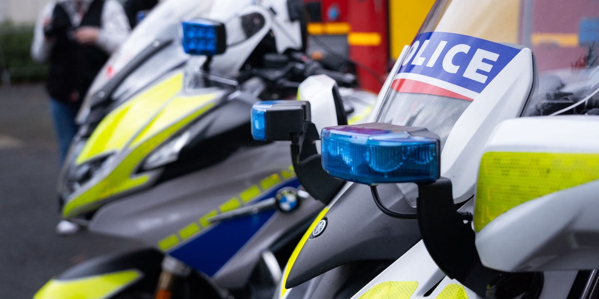 Due motociclette della polizia francese