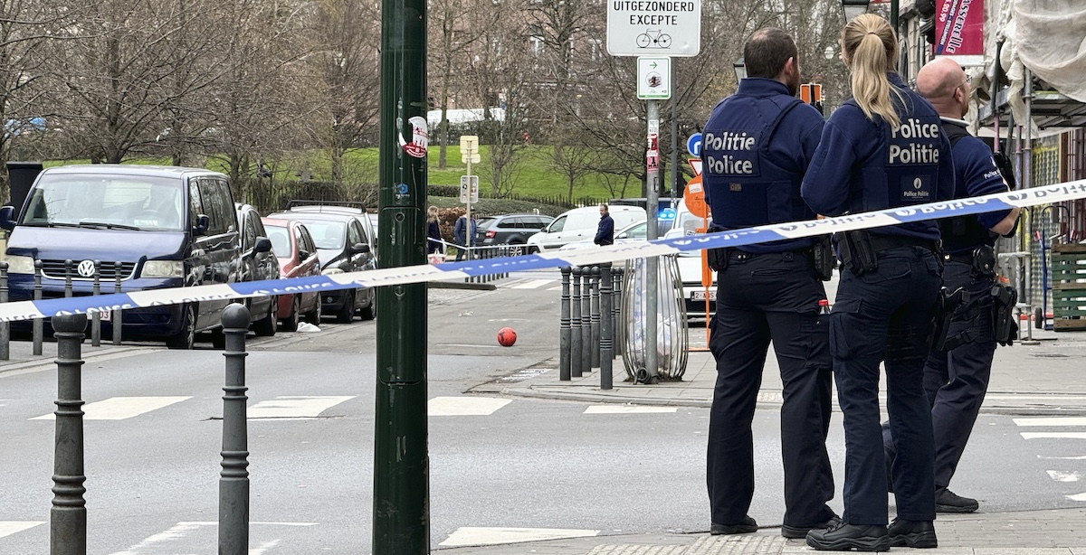 Agenti della polizia belga, a Bruxelles