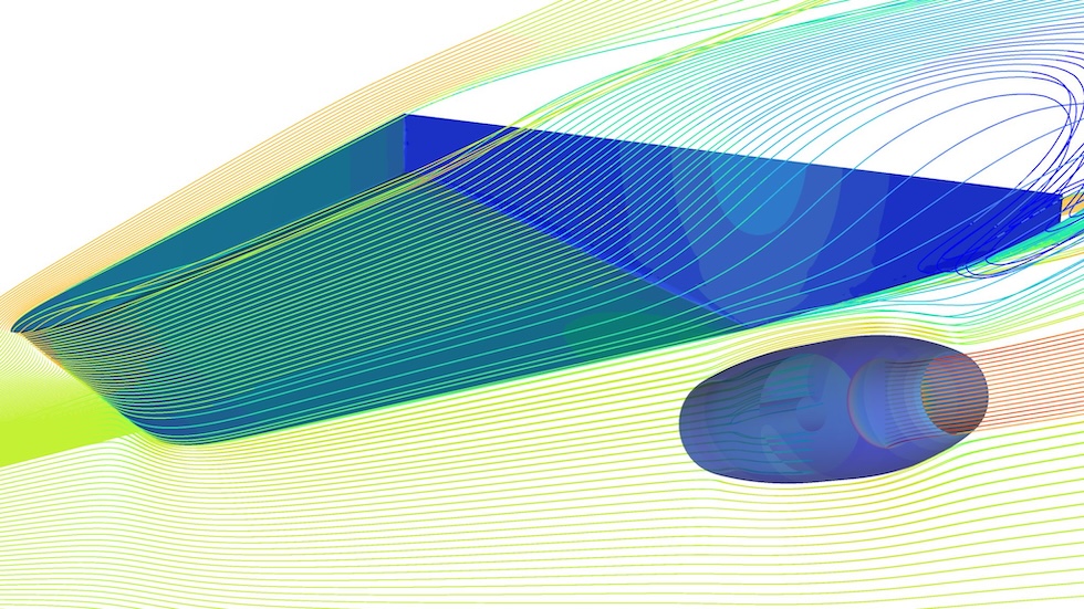 Come il movimento dell'acqua spinta dall'idrogetto influisce sullo scafo